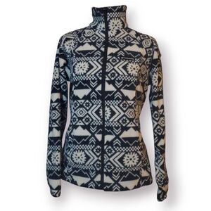 Columbia Fleece Women's Black and White Patterned Jacket